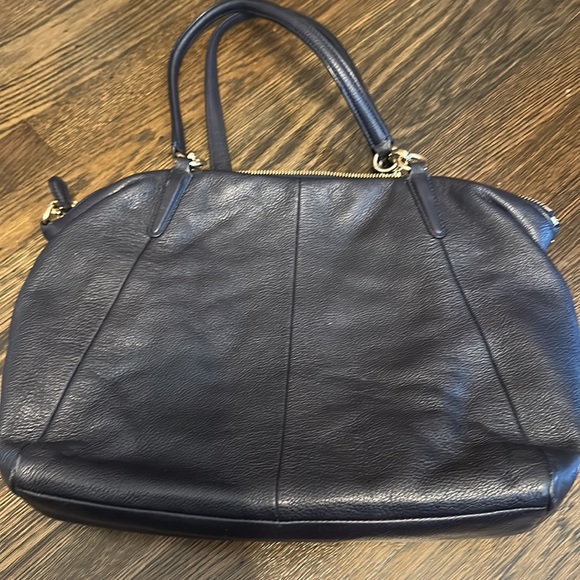 Coach navy leather bag - Picture 4 of 11